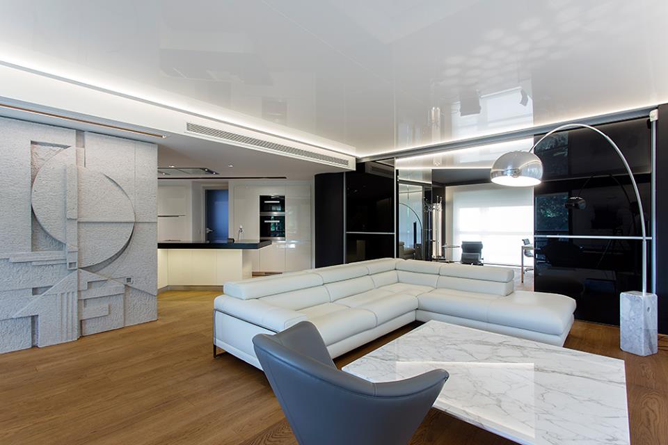 acoustic ceiling, acoustic panels, stretch ceiling, white interior, acoustic expert, vecta design