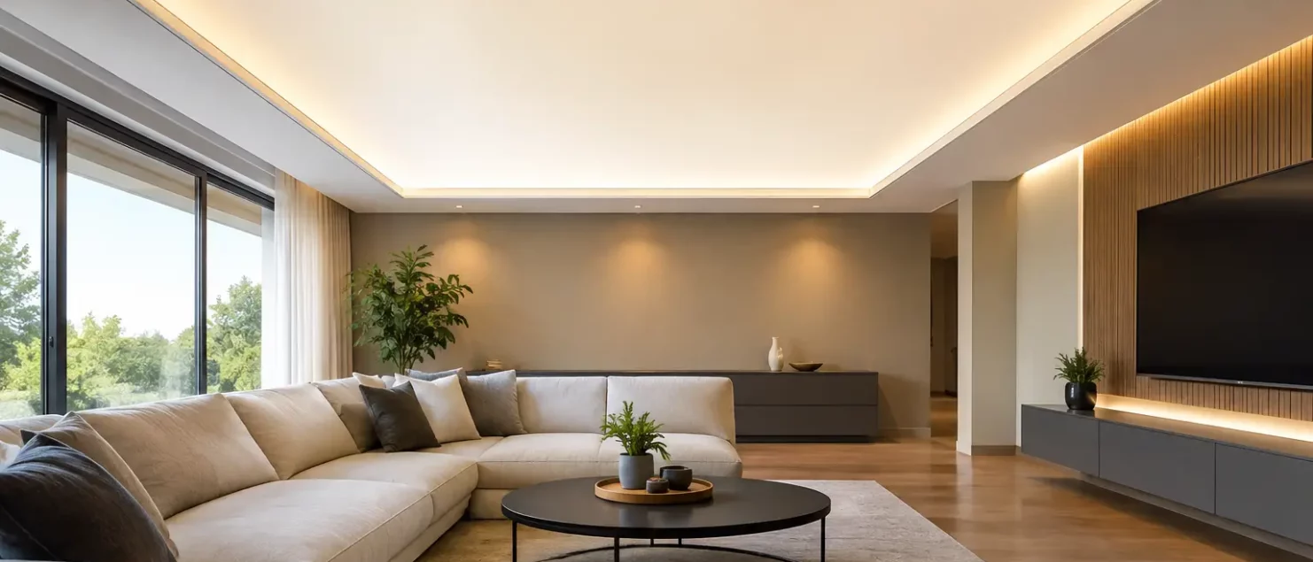 Backlit Stretch Ceiling Design and Specification
