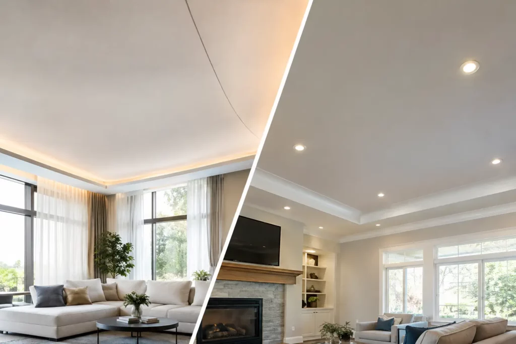 Fabric Ceilings vs Drywall: Which Fits Your Design?